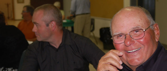 Opening Night smiles from Larry Baker and the smiles get even bigger